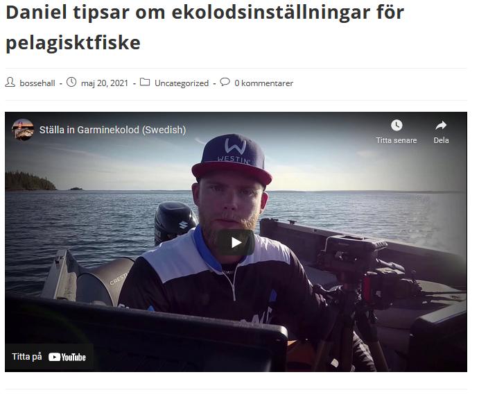 You are currently viewing Daniel tipsar om ekolodsinställningar för pelagisktfiske